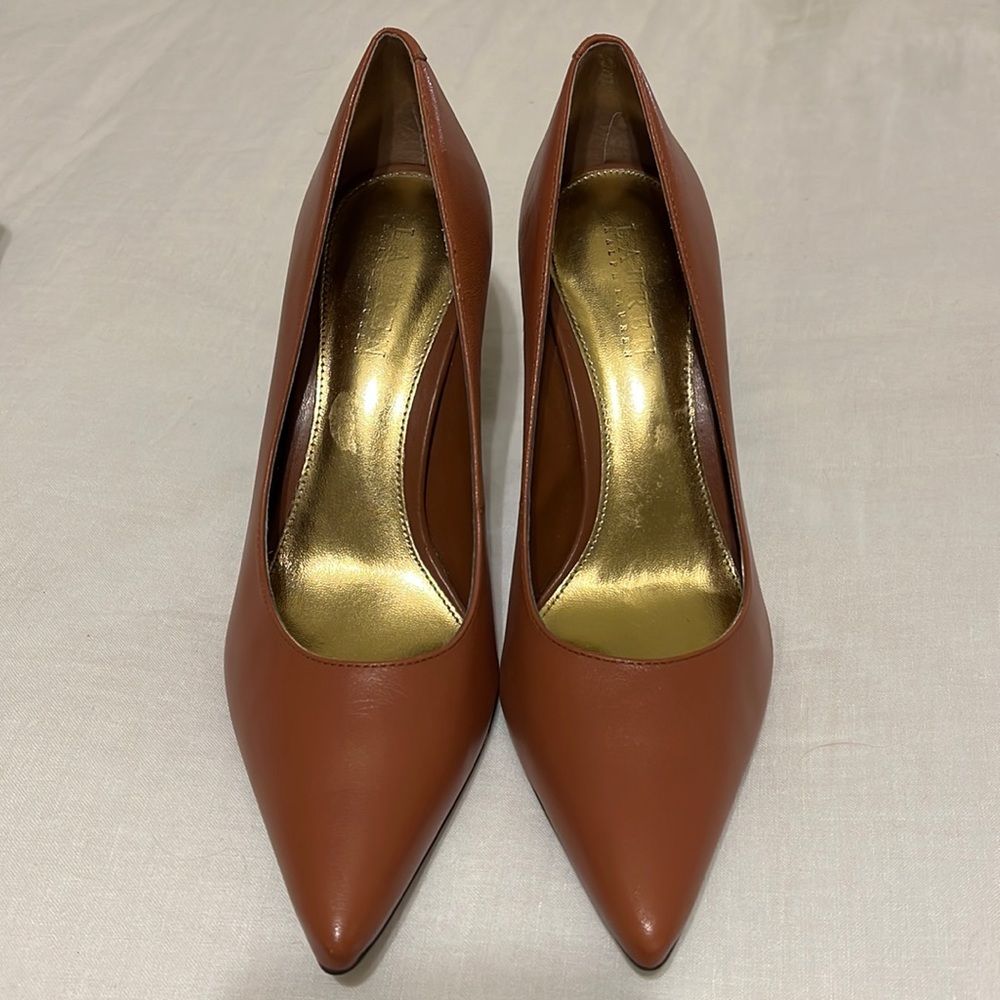 Lauren Ralph Lauren Cognac Heels size 8.5
